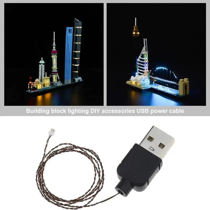 USB 5V Power Cable 0.8mm Pin for DIY Mini LED Light Strip LED Power Cable Qme
