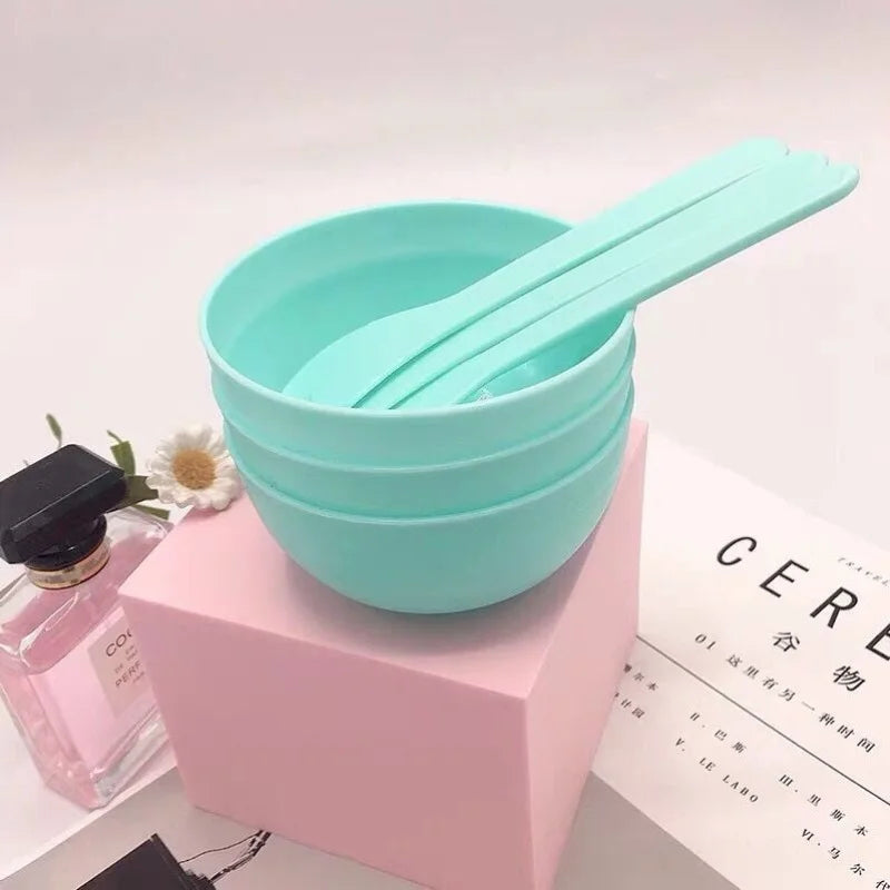 DIY Face Mask Mixing Bowl & Spoon Set – Portable Beauty Tools Face Mask Mixing Set Qme