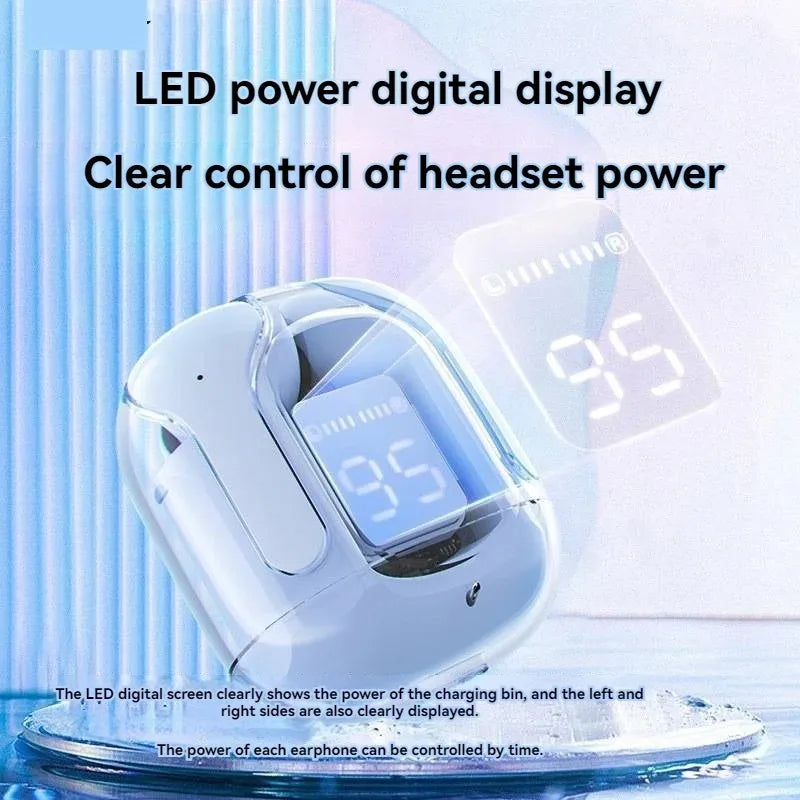 T6 TWS Wireless Earbuds | LED Display, Mic & Stereo Sound Wireless Earbuds Qme