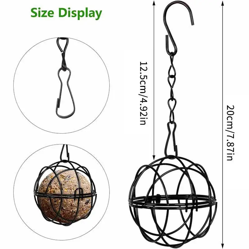 Squirrel Proof Hanging Bird Feeder with Chain – Fat Ball Hanging Bird Feeder Qme