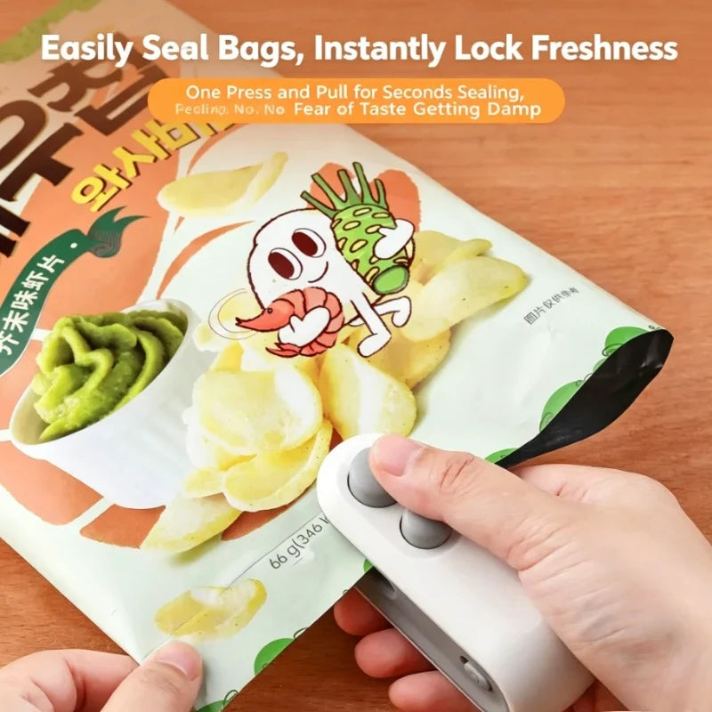 Mini USB Rechargeable Heat Sealer – Airtight Bag Sealing Machine Mini Heat Sealer Qme