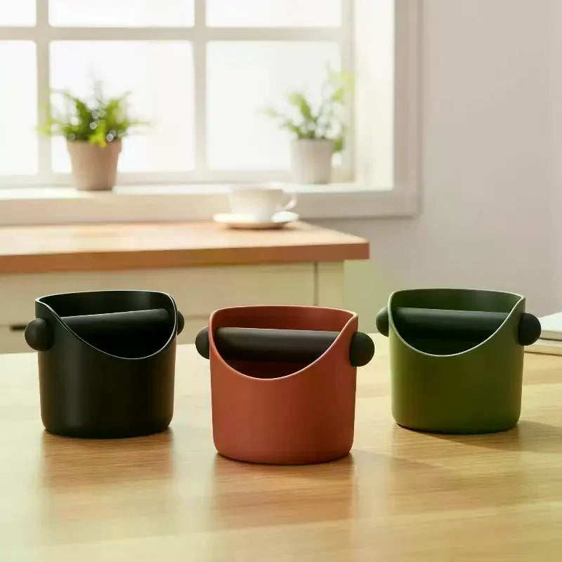 Coffee Knock Box Anti-Slip Espresso Grounds Dump Bin | 0.45L Espresso Knock Box Qme