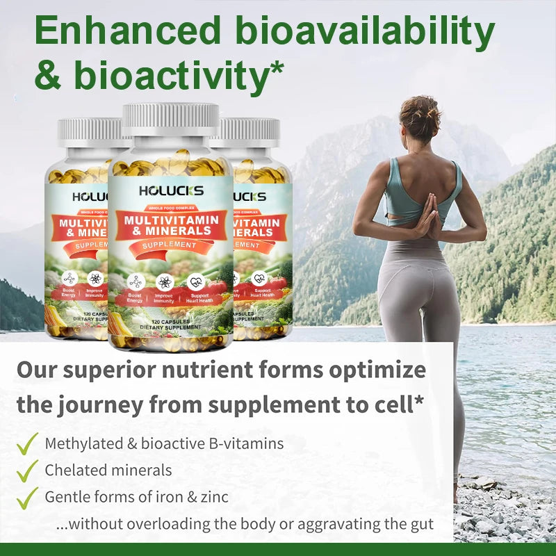 HOLUCKS Complete Multivitamin & Minerals Capsules | B1G1 Free Multivitamin Supplement Qst
