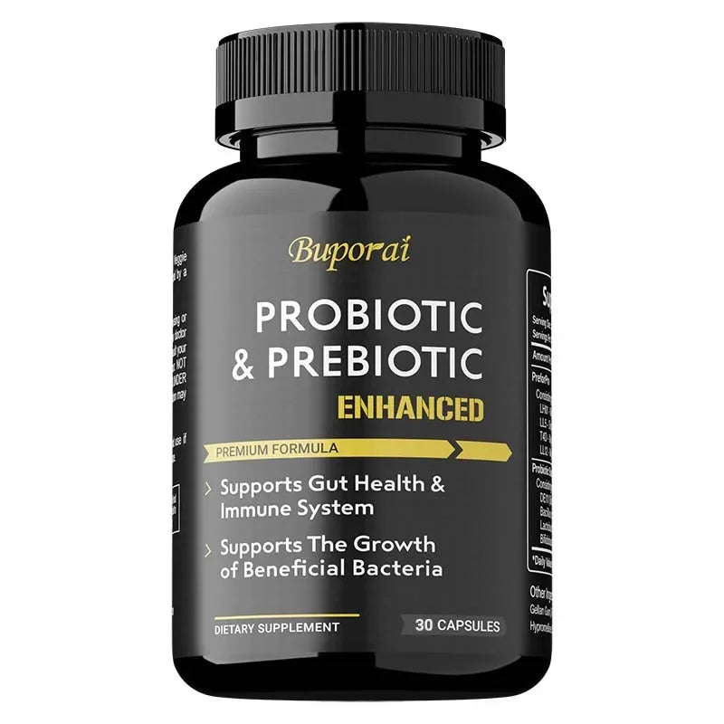 Pslalae Probiotics & Prebiotics Capsules – Daily Gut Support Probiotic Supplement Qst 30 Capsules