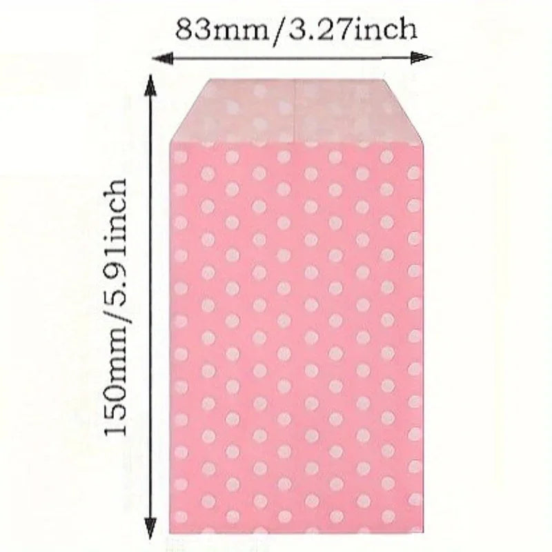 White Polka Dot Paper Gift Bags No Handle – Party & Wedding Paper Gift Bags Qme