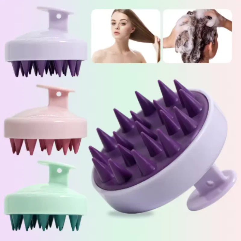 Silicone Scalp Massager Shampoo Brush – Soft Bristles Scalp Massage Brush Qme