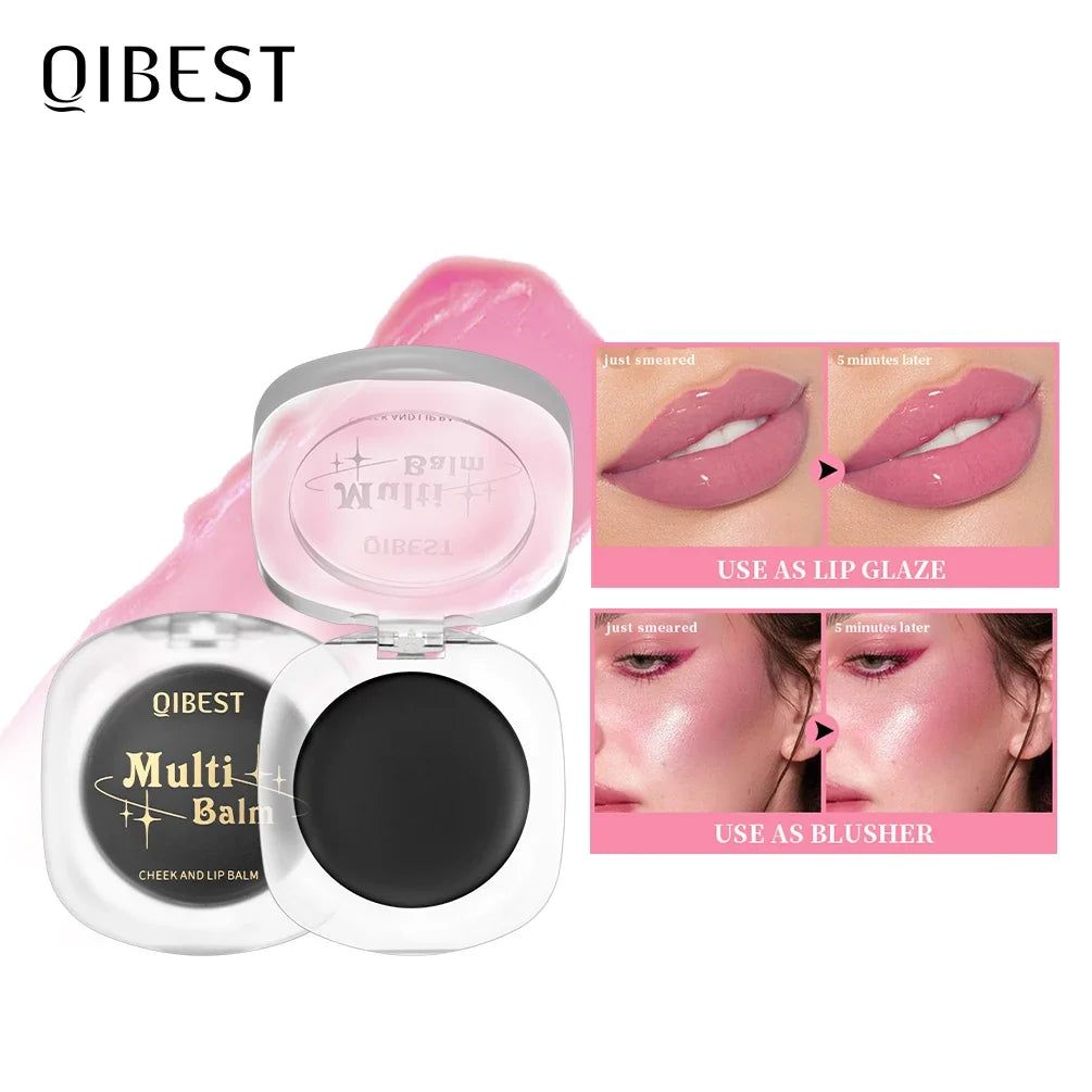 QIBEST pH Color-Changing Blush Balm Lipstick | Lip & Cheek Blush Balm Lipstick Qme Lip Cheek Balm