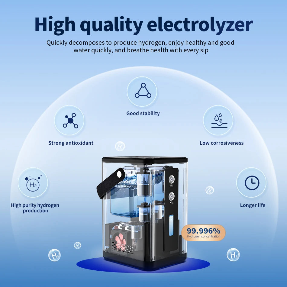 Suyzeko 450ml Hydrogen Oxygen Inhalation Machine H2 Generator Hydrogen Inhalation Machine Qst