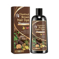 3-in-1 Ginger Hair Dye Shampoo – Plant-Based Gray Coverage Hair Dye Shampoo Qst Chestnut Brown