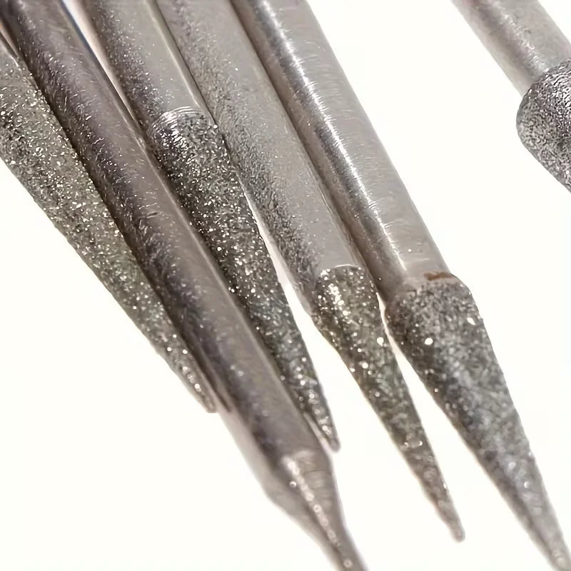 6-Piece Diamond Needle Burr Grinding Heads | Engraving Set Rotary Burr Set Qme
