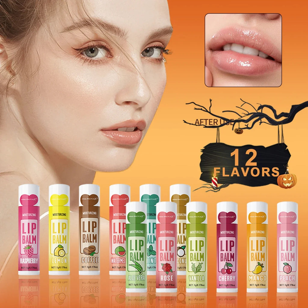12-Pack Halloween Gift Sets – Lip Balm & Hand Cream Skull Bag Holiday Gift Set Qme