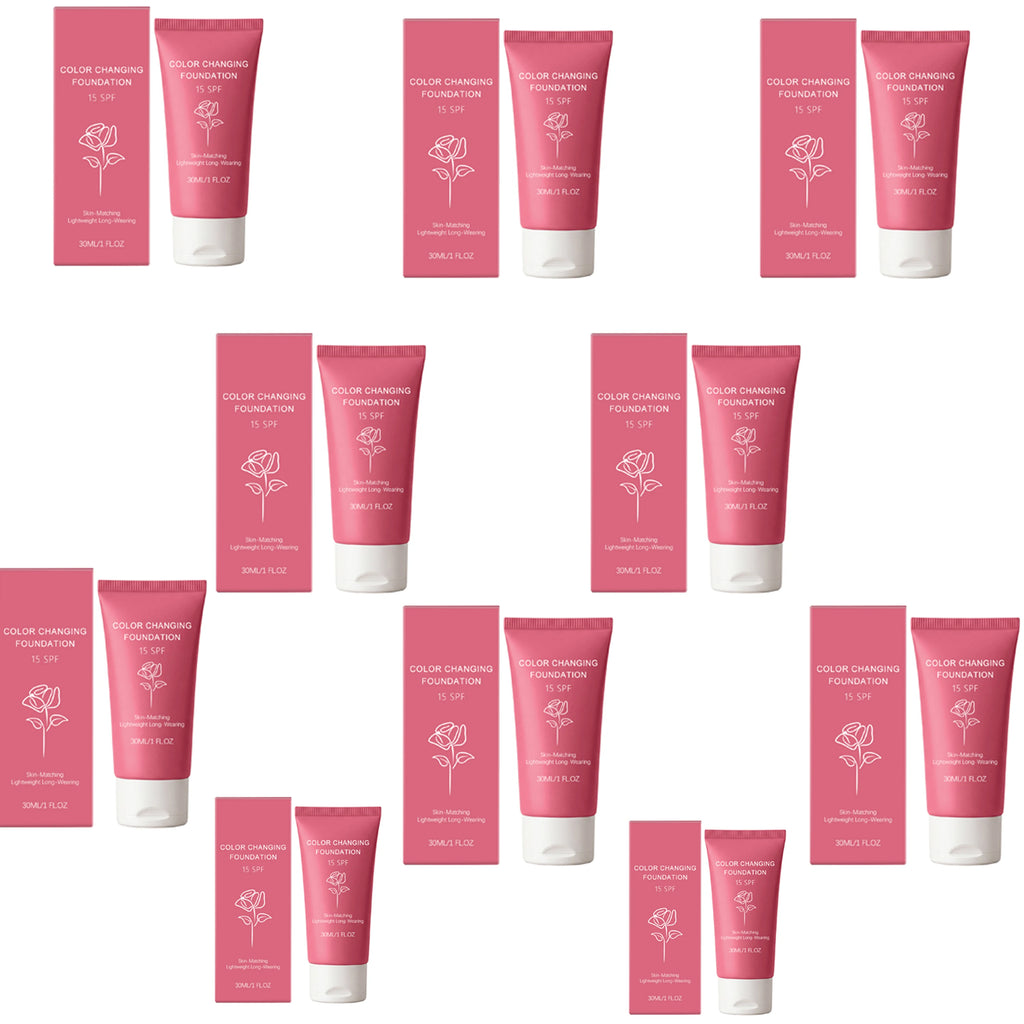 Color-Changing Foundation – Hydrating Sheer Natural Finish 30ml Color-Changing Foundation Qst 10pcs