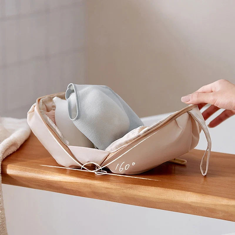 Travel Underwear & Bra Organizer Bag – Portable Polyester Pouch Travel Organizer Bag Qme