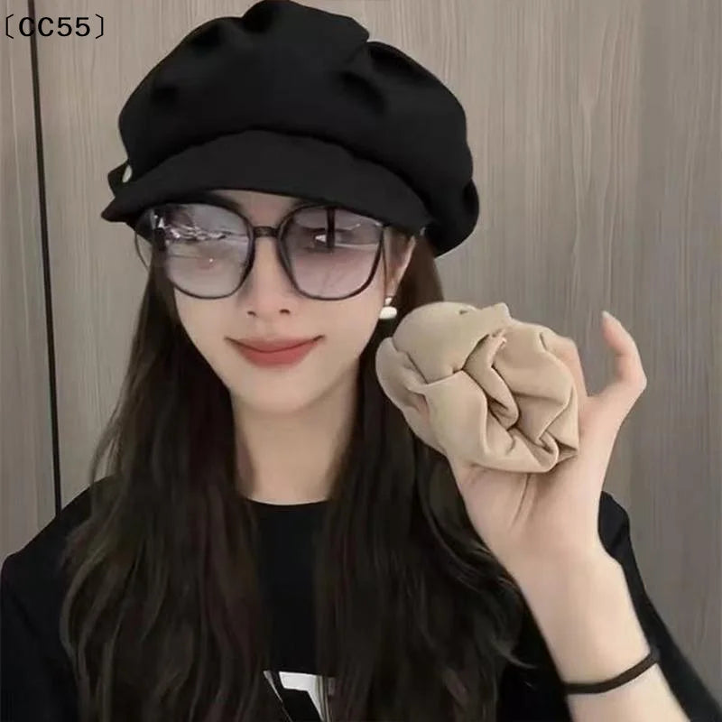 Women's Large Head Beret – Cloud Octagonal Casual Hat Women's Beret Hat Qst