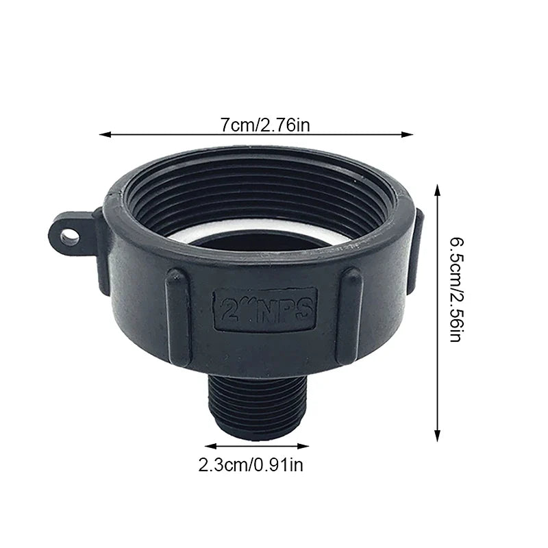 IBC Tank S60 Fine Thread to 2" NPS 3/4" Garden Hose Adapter Garden Hose Adapter Qme