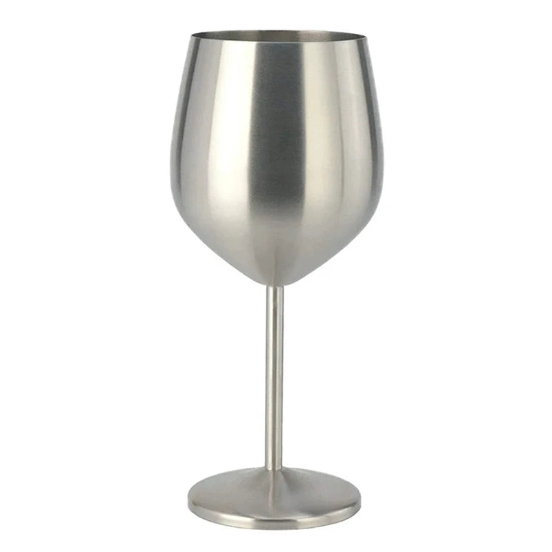 Unbreakable 500ml Stainless Steel Goblet | Wine & Cocktail Glass Stainless Steel Goblet Qst Silver 1 500