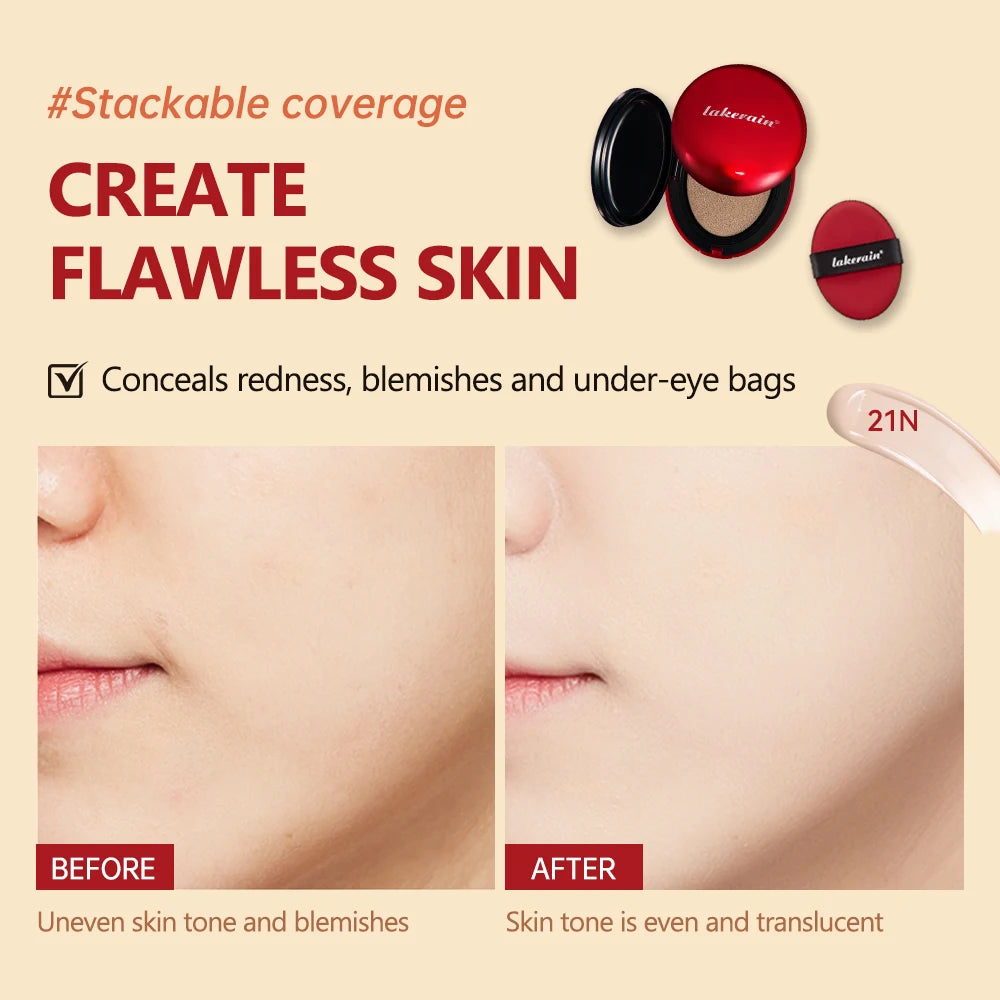 Lakerain Air Cushion BB Cream – Waterproof, SPF Foundation Cushion Foundation Qst
