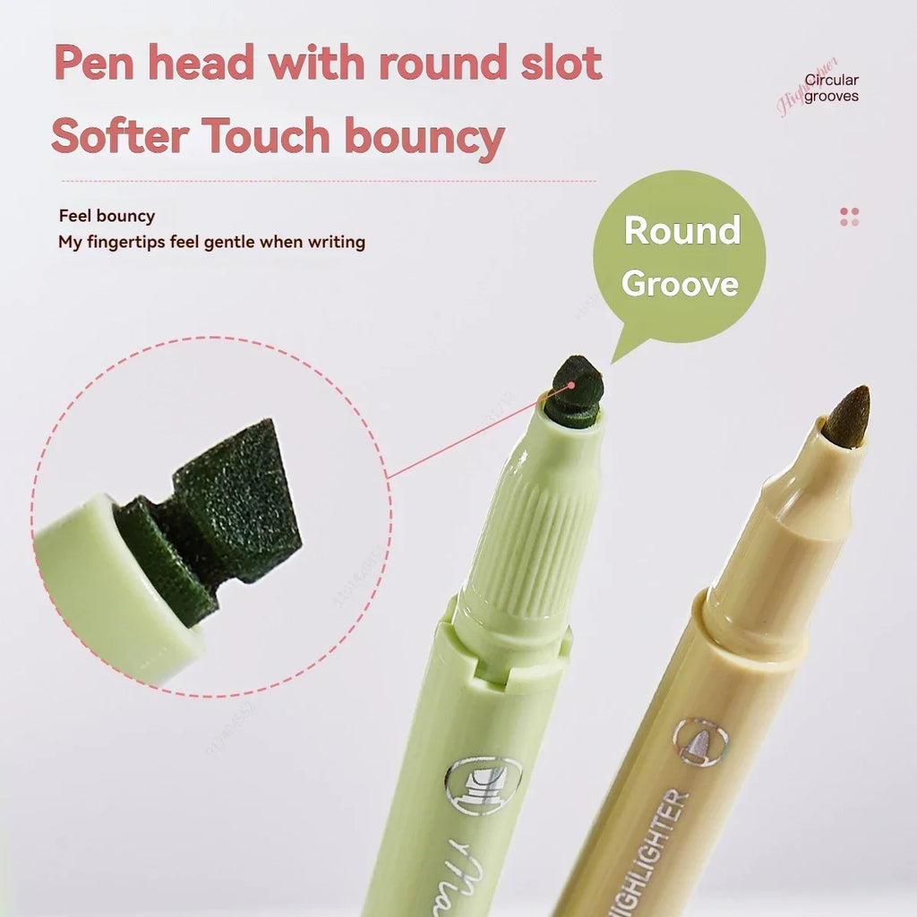 Pastel Highlighters Set – 5 Fluorescent Hook Pens | Kawaii Pastel Highlighter Set Qme
