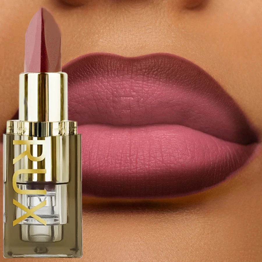 Two-Tone Matte Lipstick Pink Waterproof Long-Lasting Refill Matte Lip Refill Qme