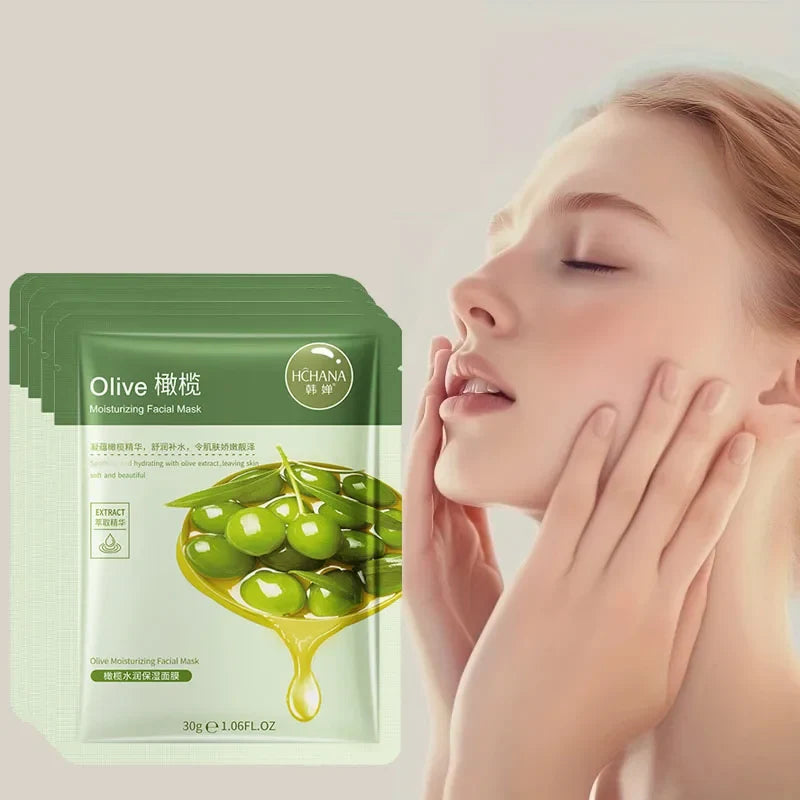 Olive & Glycerin Moisturizing Facial Mask | Daily Skin Care Moisturizing Face Mask Qme
