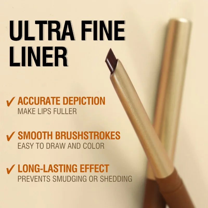 Multi-Color Lip Liner Pen – Angled Tip Lipstick Contour Lip Liner Pen Qme