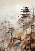 Zen Minimalist Landscape Canvas Print | Frameless Wall Art Canvas Wall Art Qst A 30X40cm No Framed