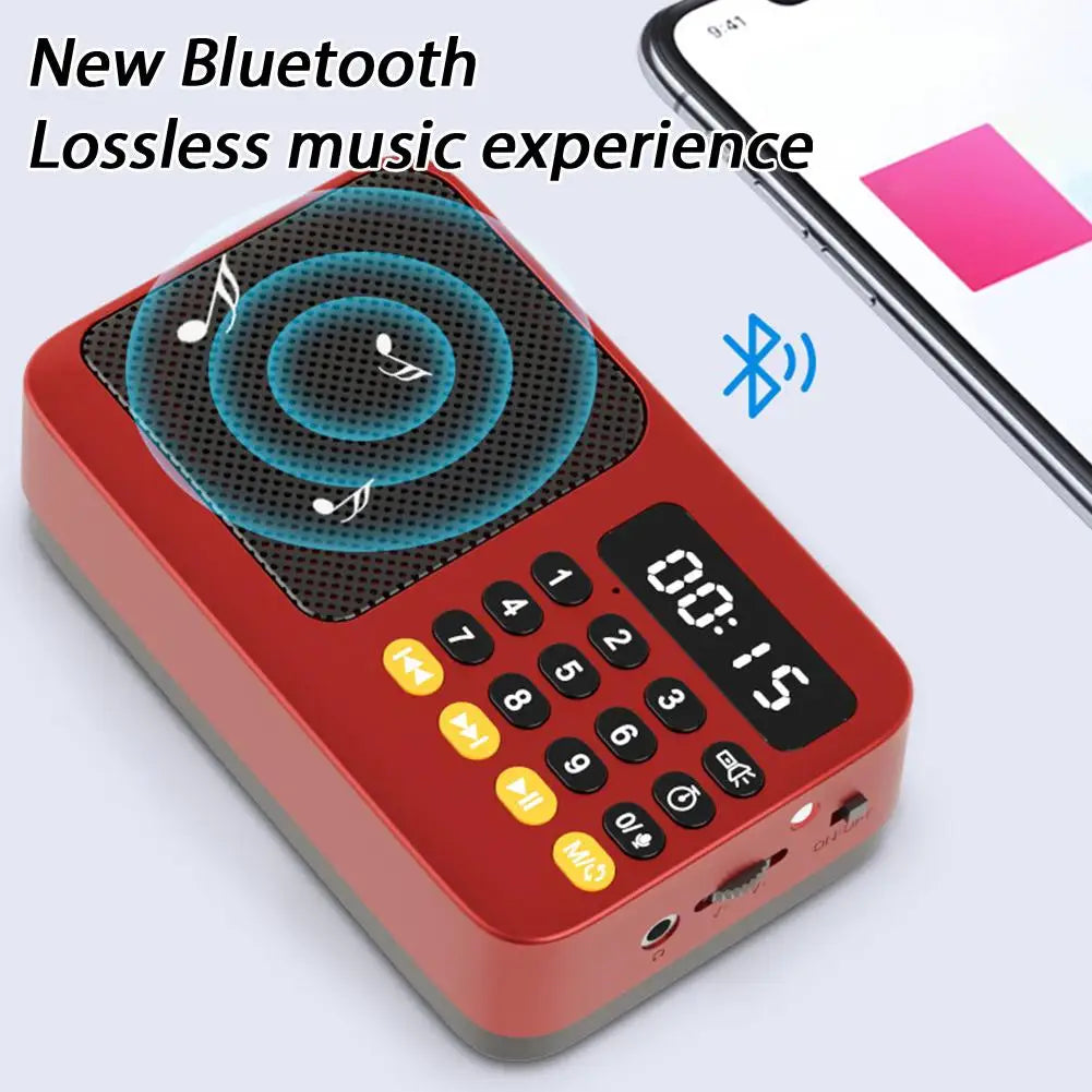 Portable Rechargeable FM Radio & MP3 Player – USB & TF Card Portable MP3 Radio Player Qme