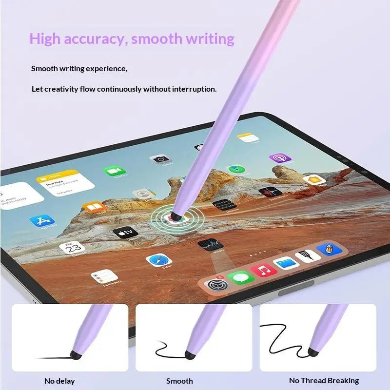 Mesh Fiber Capacitive Stylus Pen | Double Nib Touch Screen Capacitive Stylus Pen Qme