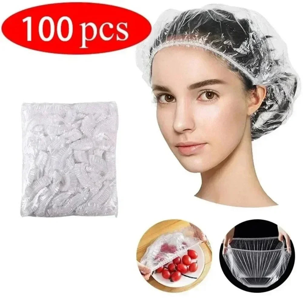 Reusable Food Fresh-Keeping Film Covers 100 Pack – PE Bowl Lids Food Storage Covers Qme new 100pcs