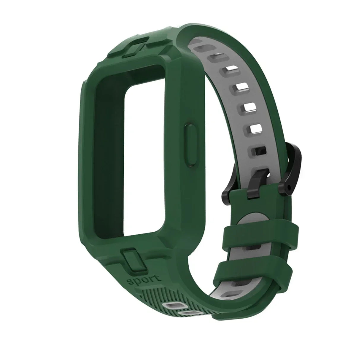 Silicone Strap for Huawei Band 9 8 7 6 – 20 Colors Smart Watch Strap Qme Green Grey For Huawei band 9