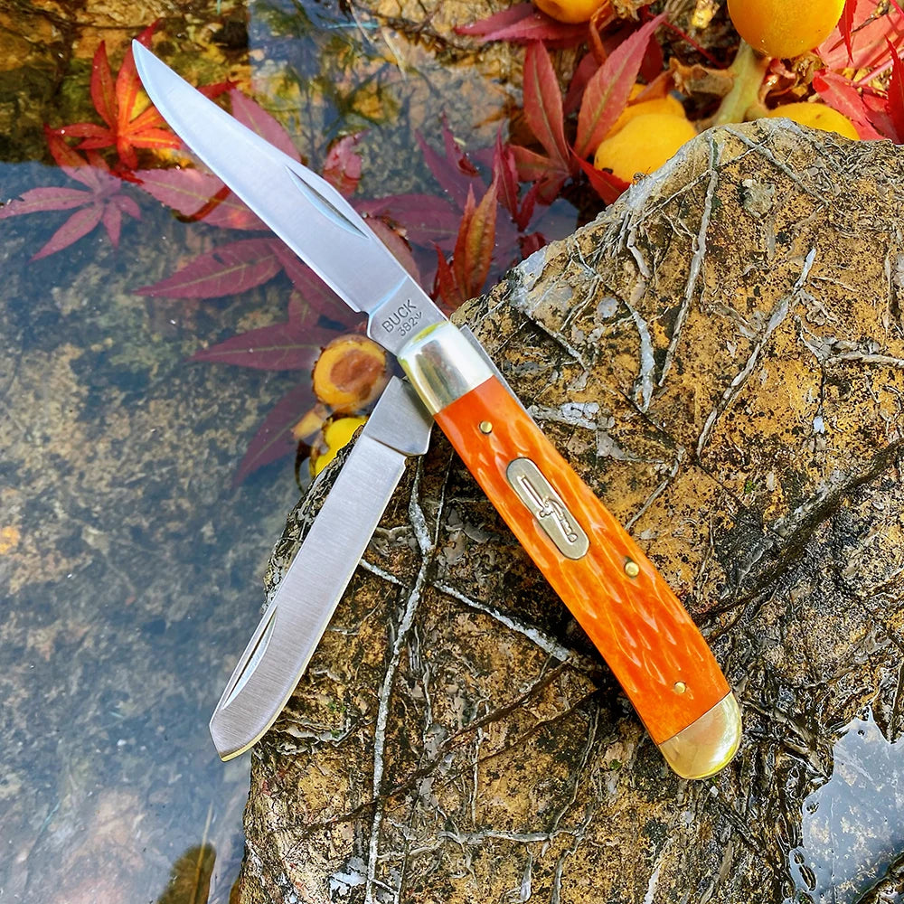 Watchman Trapper Slip Joint Folding Knife – Cow Bone Handle Folding Pocket Knife Qst