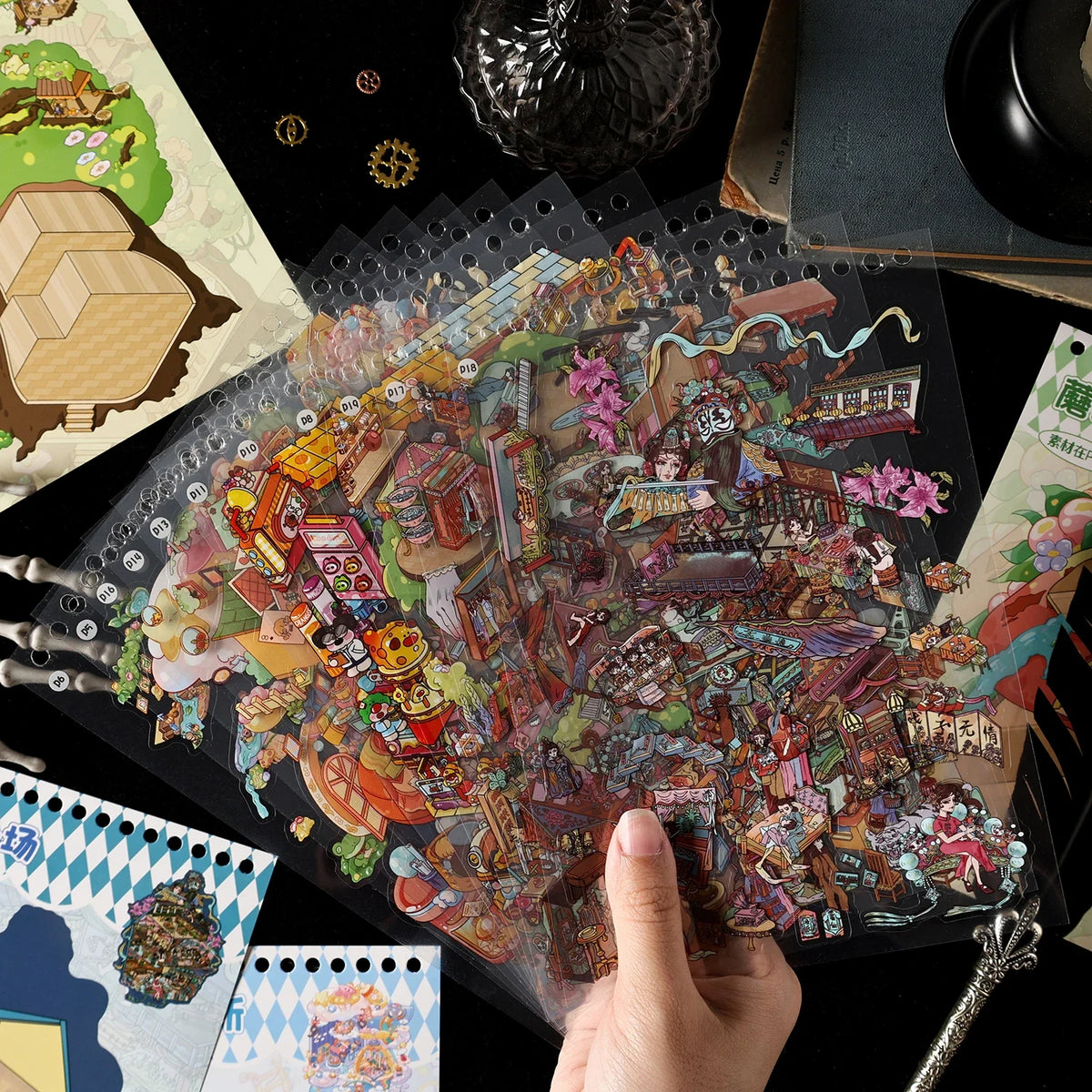 Gothic Horror Diorama Sticker Book – DIY Scrapbooking & Journal DIY Sticker Book Qme