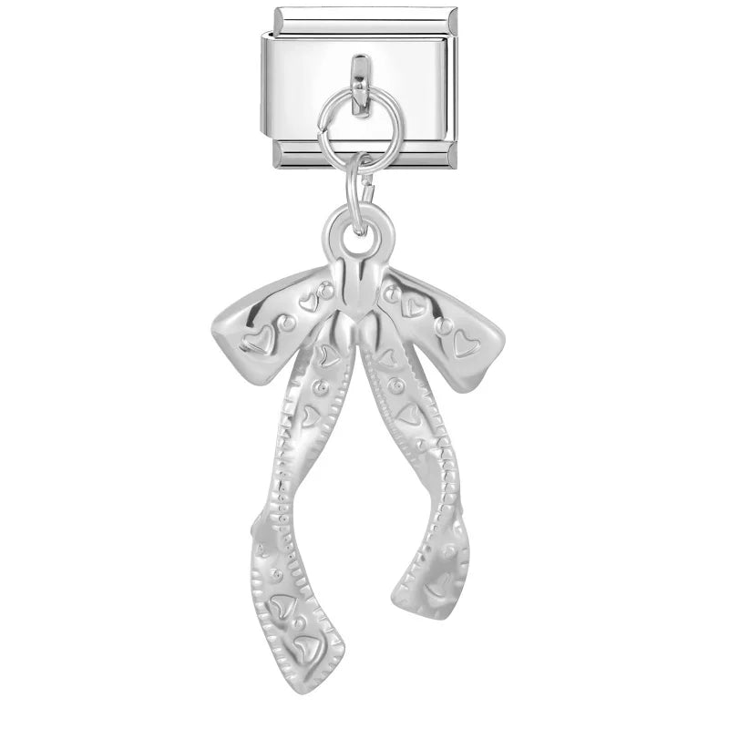 Zircon Crystal Italian Charm Link – Stainless Steel Bracelet