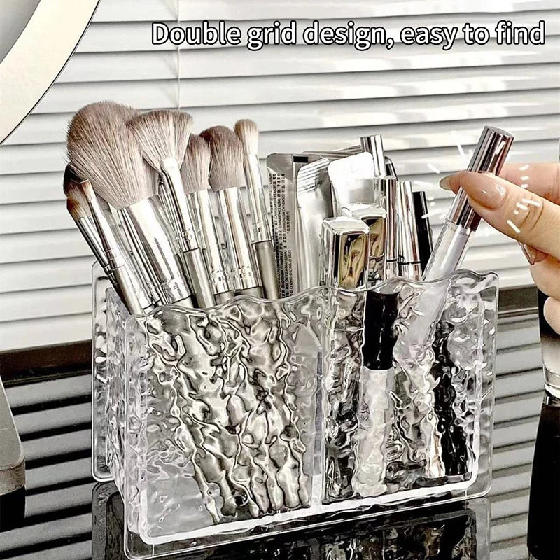 Eyebrow Pencil & Makeup Brush Holder Storage Stand | 2 Holes Cosmetic Storage Stand Qme