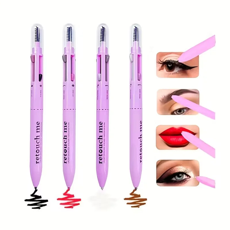4-in-1 Makeup Pen – Lip Liner, Eyeliner & Highlighter | Qme Multifunctional Makeup Pen Qme