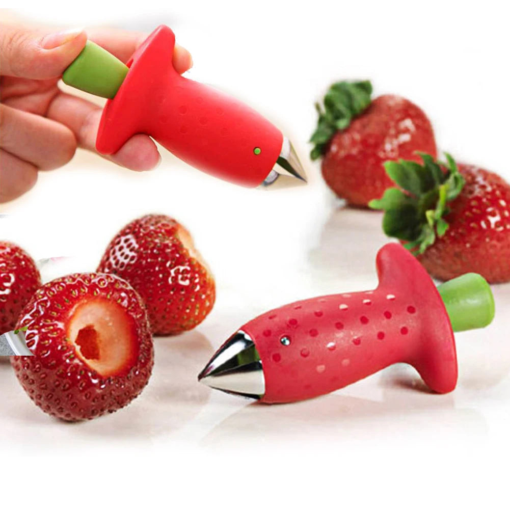 Strawberry Huller & Stem Remover – Stainless Steel Fruit Tool Fruit Prep Tool Qst