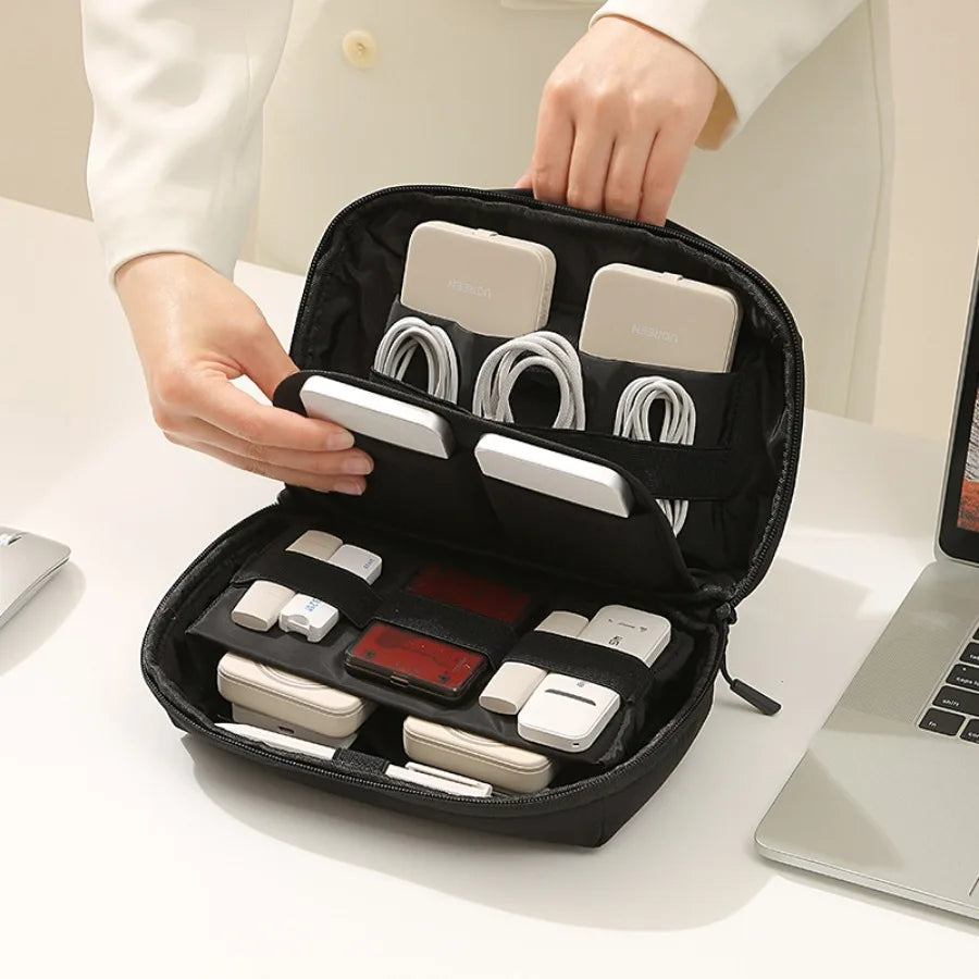 Portable Travel Cord Organizer Case for Cables & Electronics Travel Cord Organizer Qme