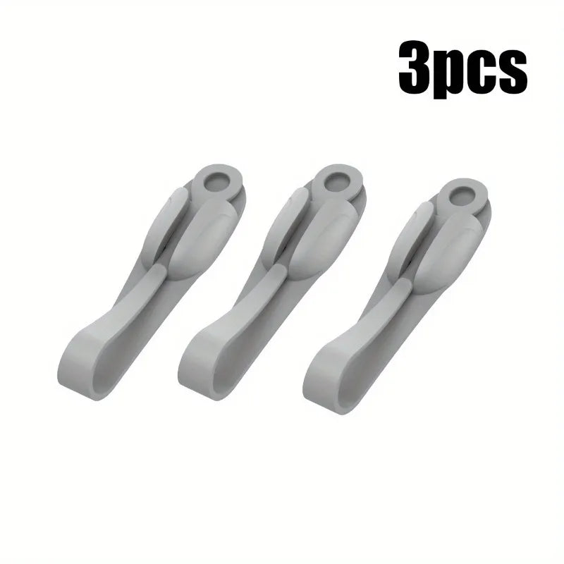 Sleek Adhesive Cable Clips – Tangle-Free Organizer 3pcs Cable Organizer Clips Qme 3Pcs Grey
