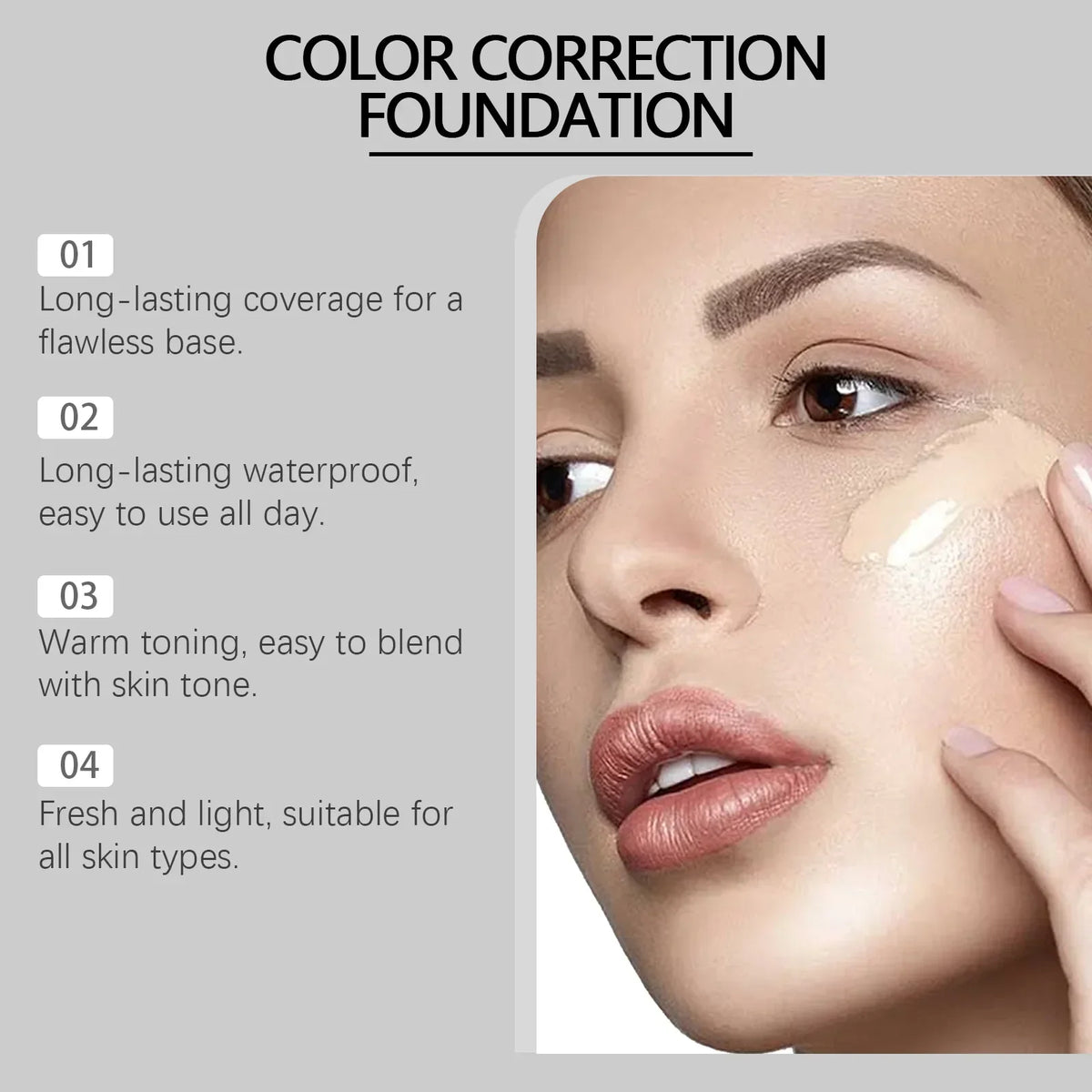 Qme CC Cream Liquid Foundation – Matte Full Coverage 50ml Liquid Foundation Qme