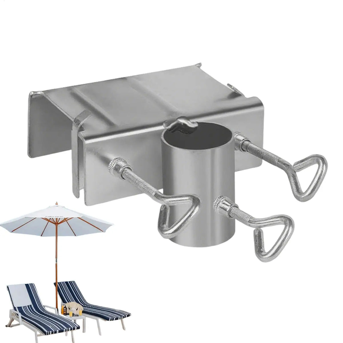 Adjustable Umbrella Holder Deck Railing Clip Bracket Umbrella Railing Bracket Qme