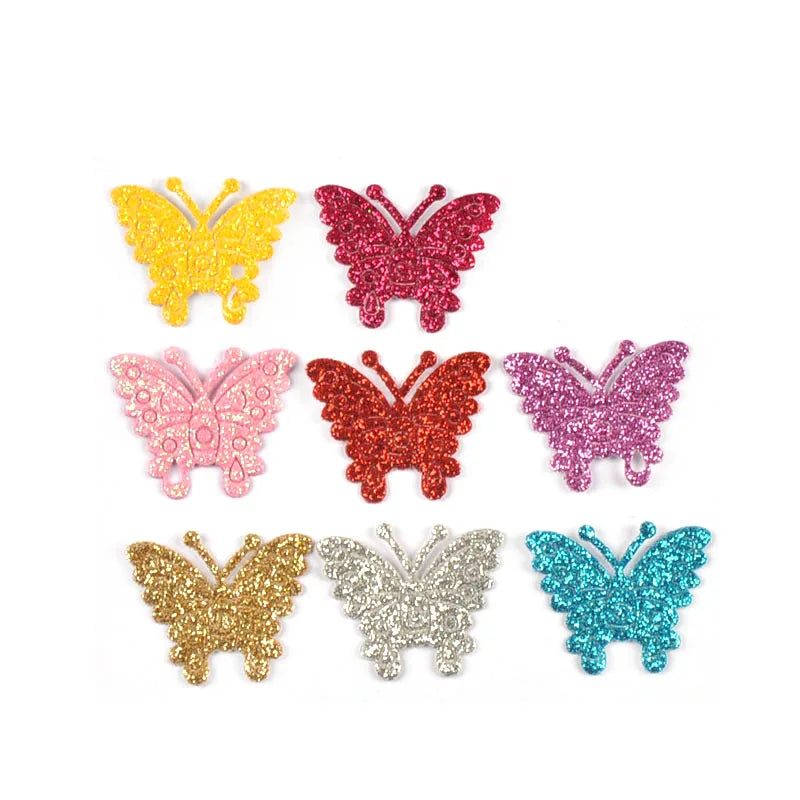 Glitter Butterfly Patches 100pcs – DIY Scrapbooking & Crafts Craft Embellishments Qme