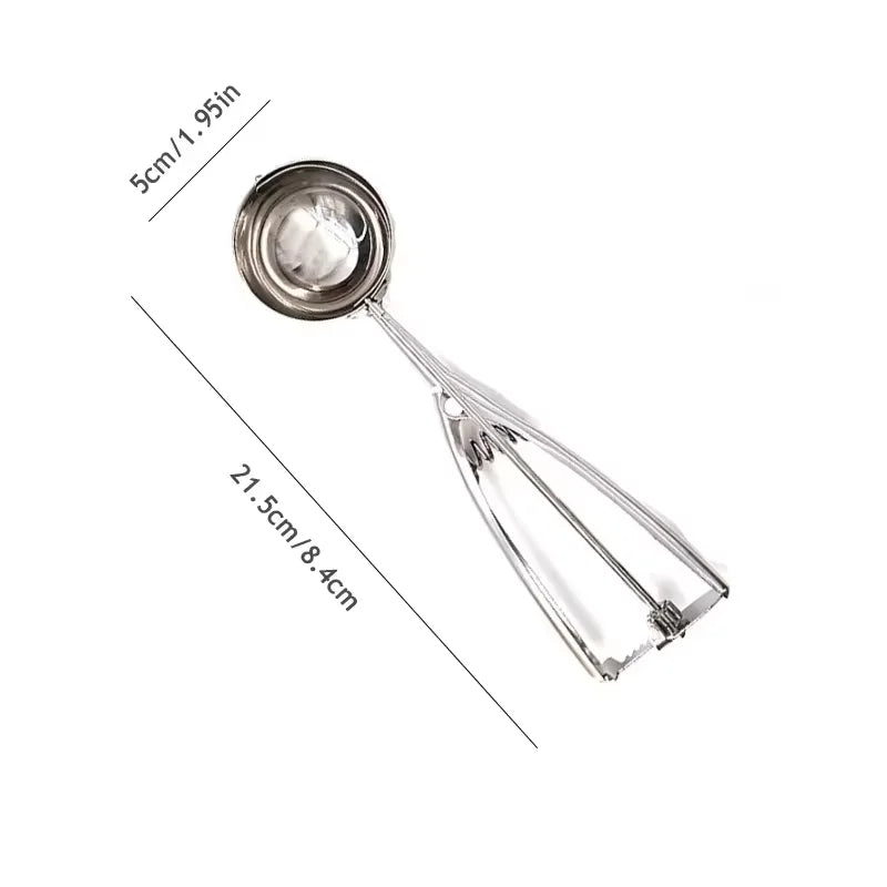 Stainless Steel Ice Cream Scoop & Fruit Spoon | Kitchen Tool Kitchen Scoop Tool Qst M