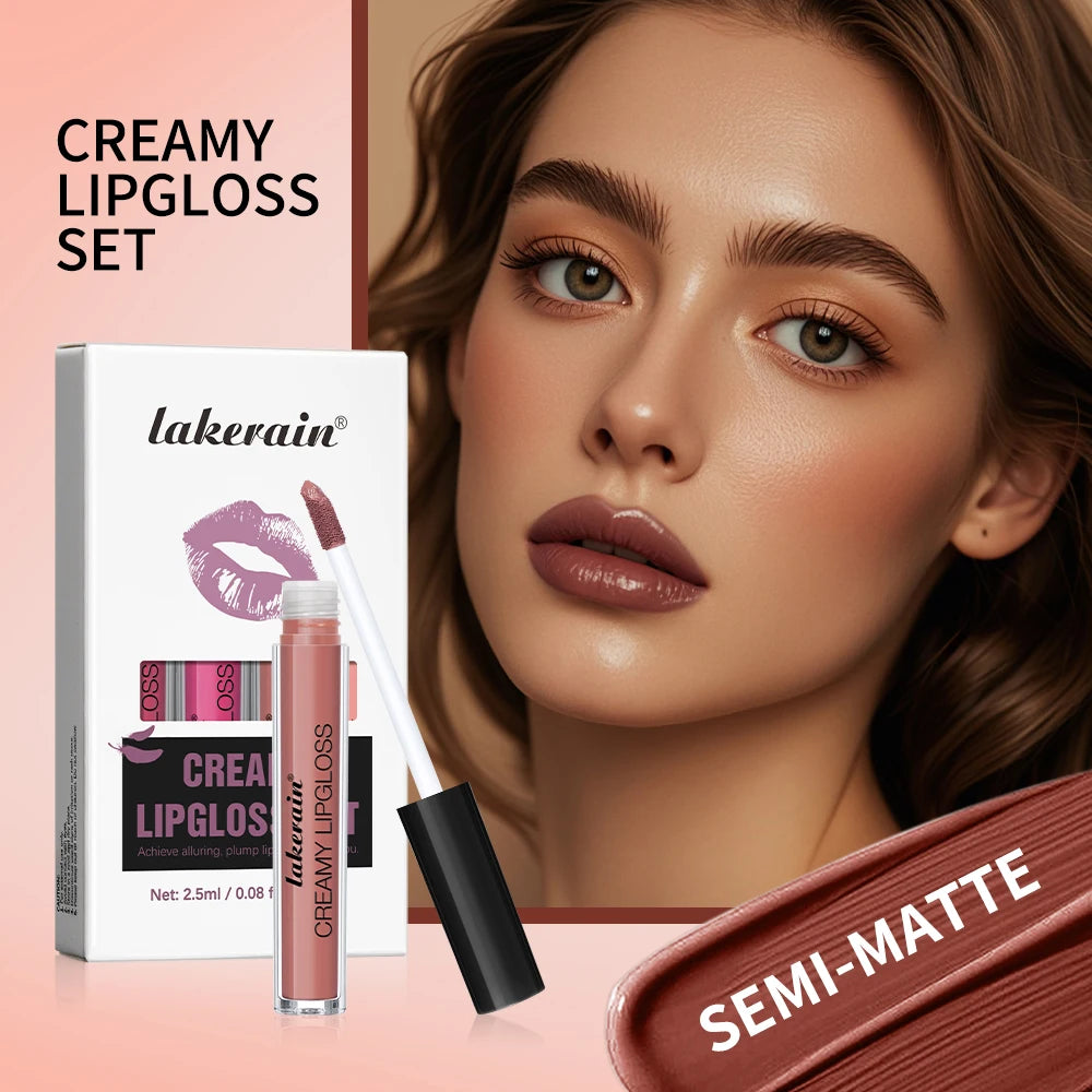 ibcccndc Korean Matte Lip Gloss Set – Long-Lasting Lip Tint Matte Lip Gloss Set Qst