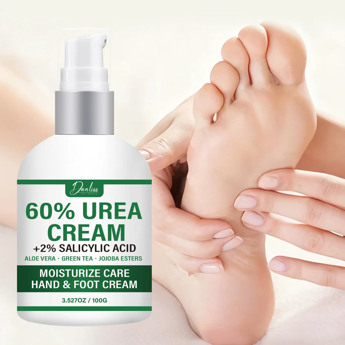 60% Urea Hand & Foot Cream – Salicylic Acid, Aloe & Green Tea Hand & Foot Cream Qst