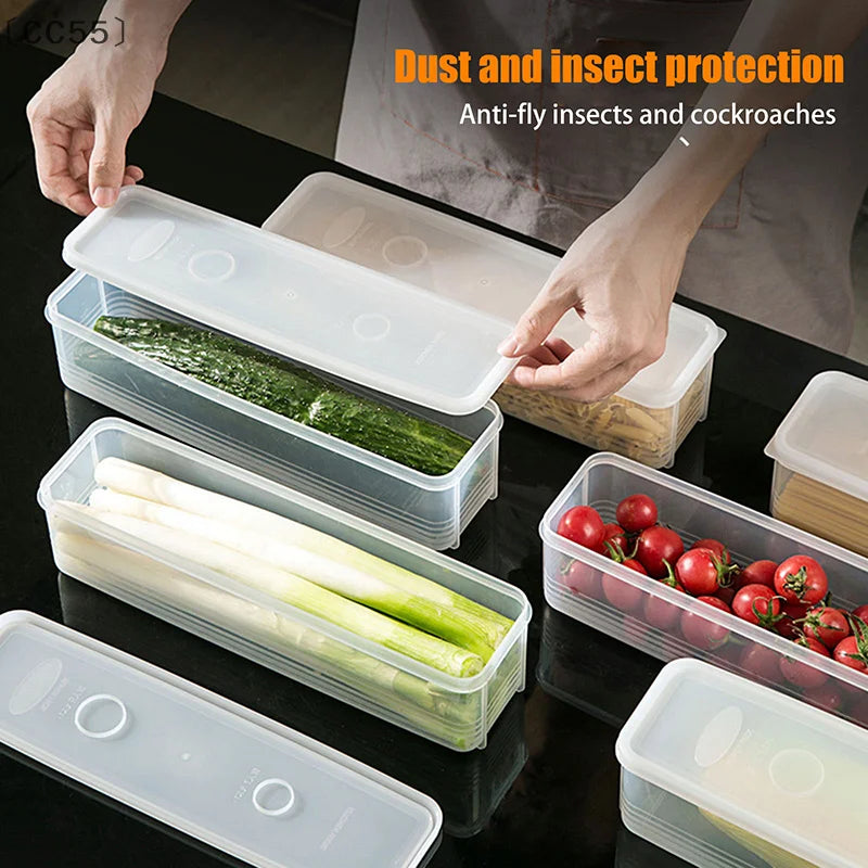 Airtight Food Storage Container with Lid – Long Rectangular Box Food Storage Container Qst