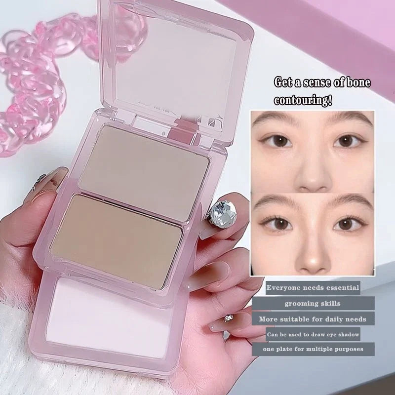 2-in-1 Contour & Highlight Palette – Matte & Glow | Qme Contour Highlight Palette Qme