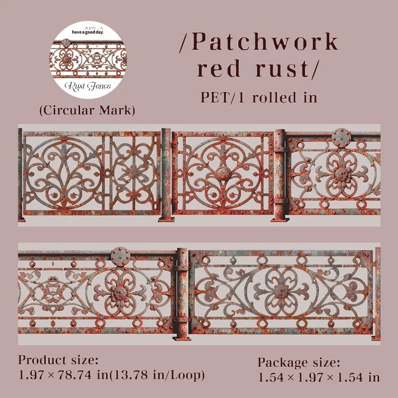 Vintage Rustic Fence PET Tape | Scrapbooking & Bullet Journal Decorative Craft Tape Qme 1