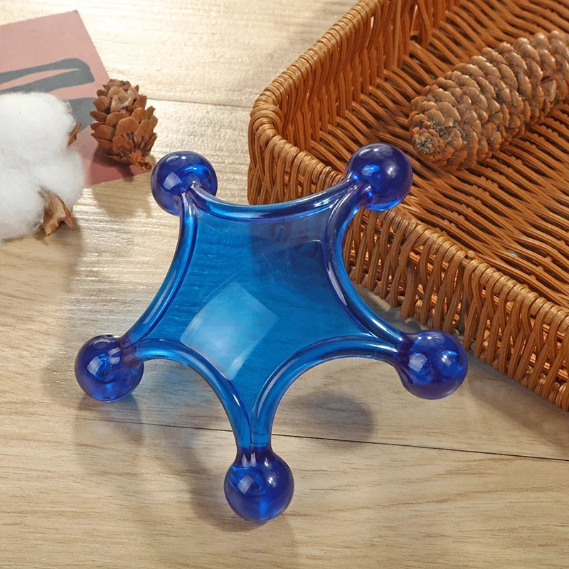 Handheld 5-Ball Acupressure Massager | Ergonomic Relaxation Tool Acupressure Massager Qme Blue