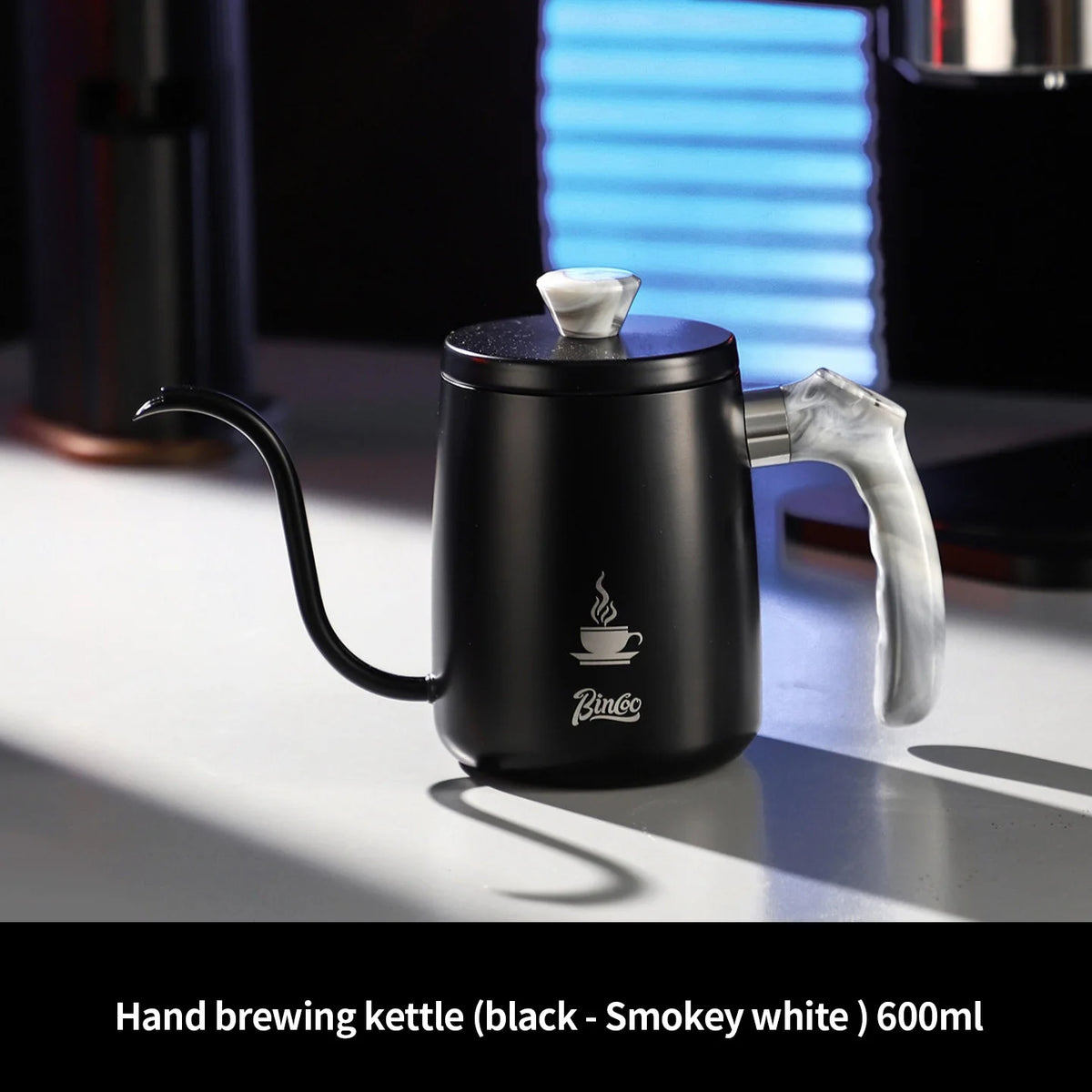 Bincoo Pour Over Coffee Kettle 304 Stainless Steel 400/600ml Pour Over Kettle Qst black white 600ml