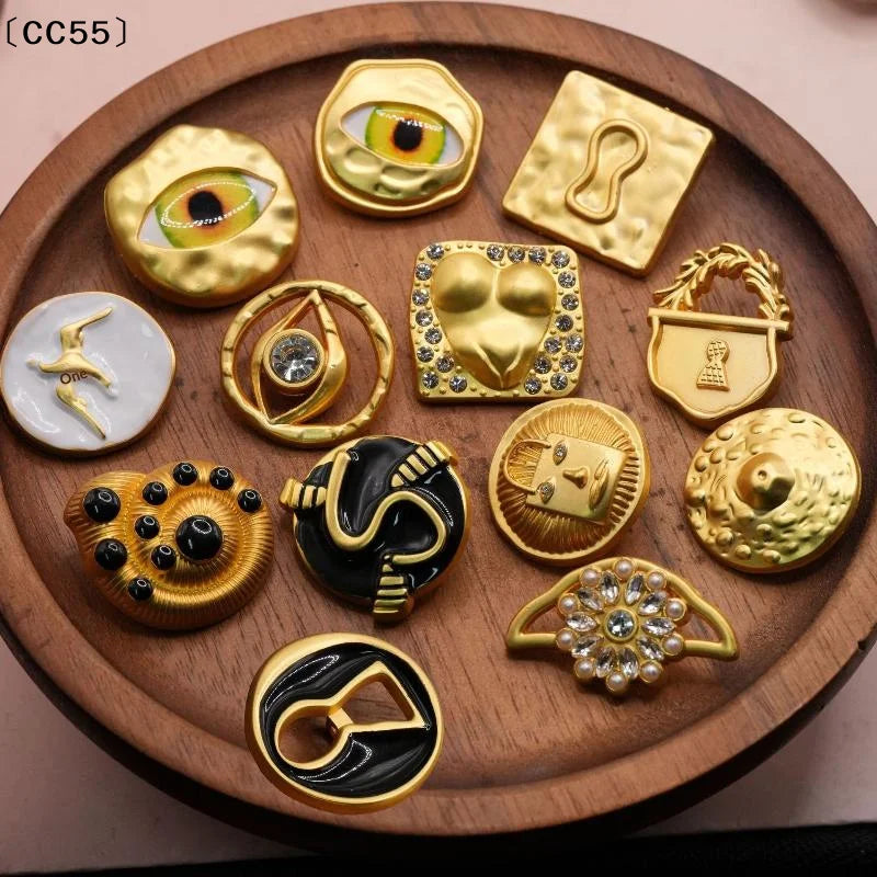 Vintage Metal Decorative Buttons – Eye & Heart DIY Craft Decorative Buttons Qst